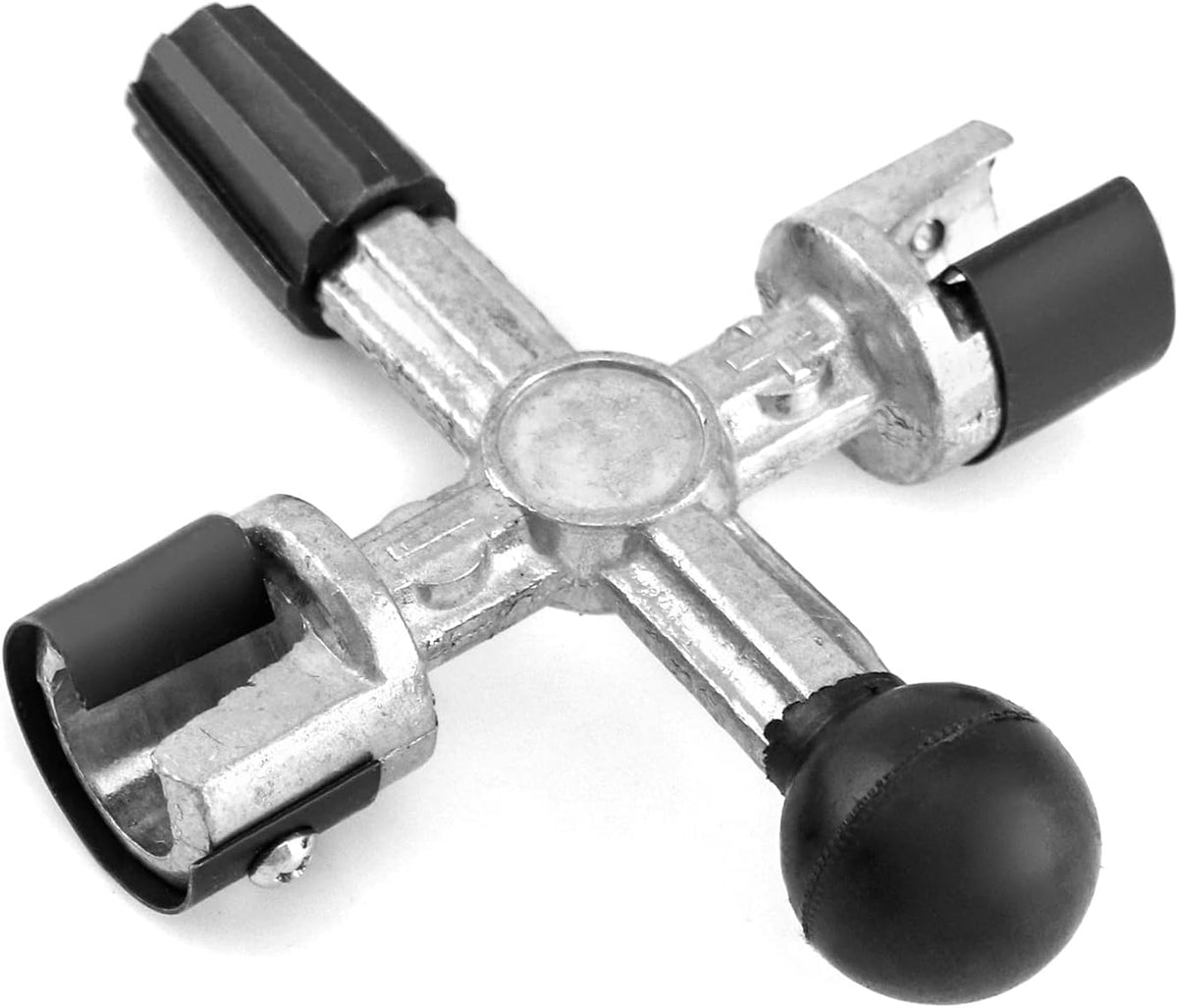 QWORK Battery Post Cleaner, 1 Pack 4-Way Battery Terminal Post Scraper Cleaning Tool for Removing Dirt Corrosion