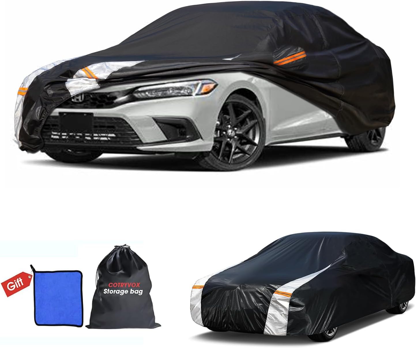 Large SUV Car Cover for Chevy Suburban 100% Waterproof All Weather, Heavy Duty Outdoor Full Exterior Covers Rain Sun Wind UV Protection. - Colors B