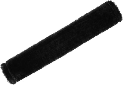 Amooca Soft Faux Fur Universal Fit Seatbelt Cover Car Truck SUV Airplane Seat Belt Shoulder Pad for Carmera Backpack Straps Neck Cushion Protector 2 Pack 10.5in Dark Gray