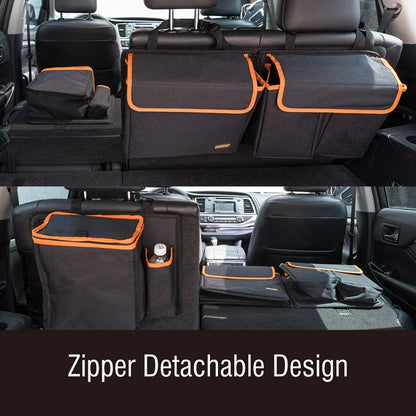Deluxe Trunk and Backseat Organizer for Medium or Large Size SUVs & RVs, Detachable Storage Modules with Built-in Cooler, Patent Pending