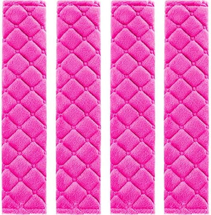 Tatuo 4 Pack Seat Belt Cover Extra Long Seat Belt Pads for Car Soft Comfort Shoulder Strap Covers Harness Pads Helps Protect Your Neck and Shoulder(10.6 Inch,Black)