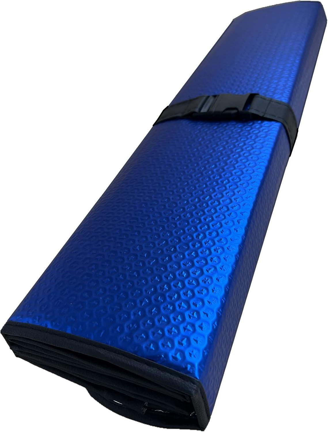 GWUSKDT Car Sun Shade, Sun Protector,Foldable Front Window Shade-Thicken 5-Layer Bubble for Auto Windshield UV Protection and Heat Reflector 58"x 27.5" (Blue)