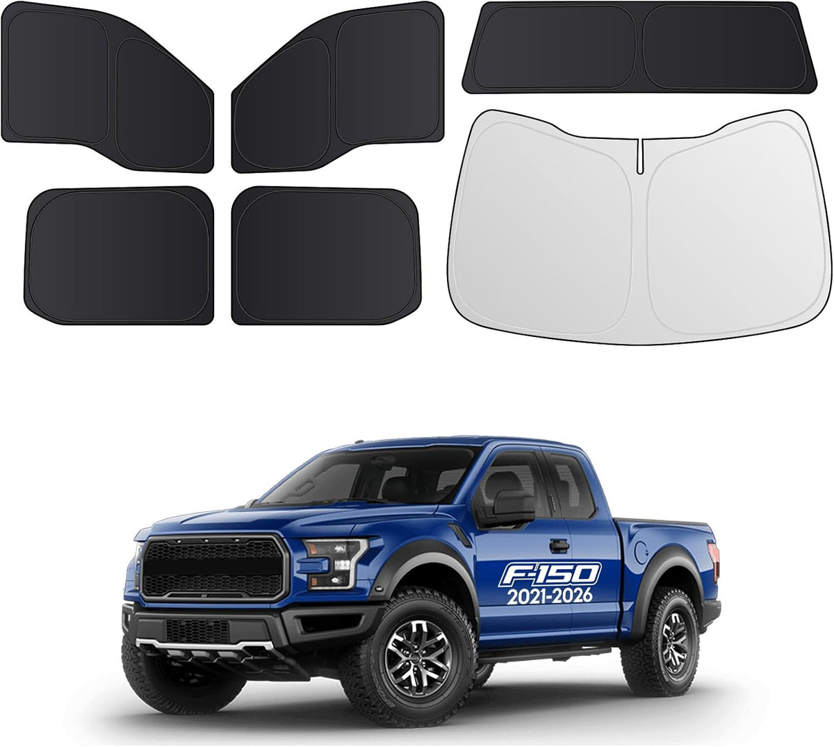Wigoo 2026 Upgrade 8PCS Full Set Window Sunshade for Toyota 4Runner 2010-2024 [7-Layer Cooler & Blacker, Ice-Crystal Tech] with Windshield for Sun Block, Baby, Camping, Privacy Napping, Relax