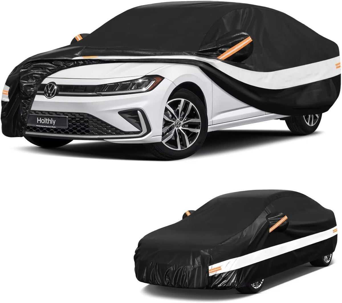 10 Layers Car Cover Custom Fit for Mercedes Benz C Class C250 C300 C43 C63 (1993-2026), Waterproof All Weather for Automobiles, Outdoor Full Cover Sun Dust Rain Protection with Cotton. Black - Colors B