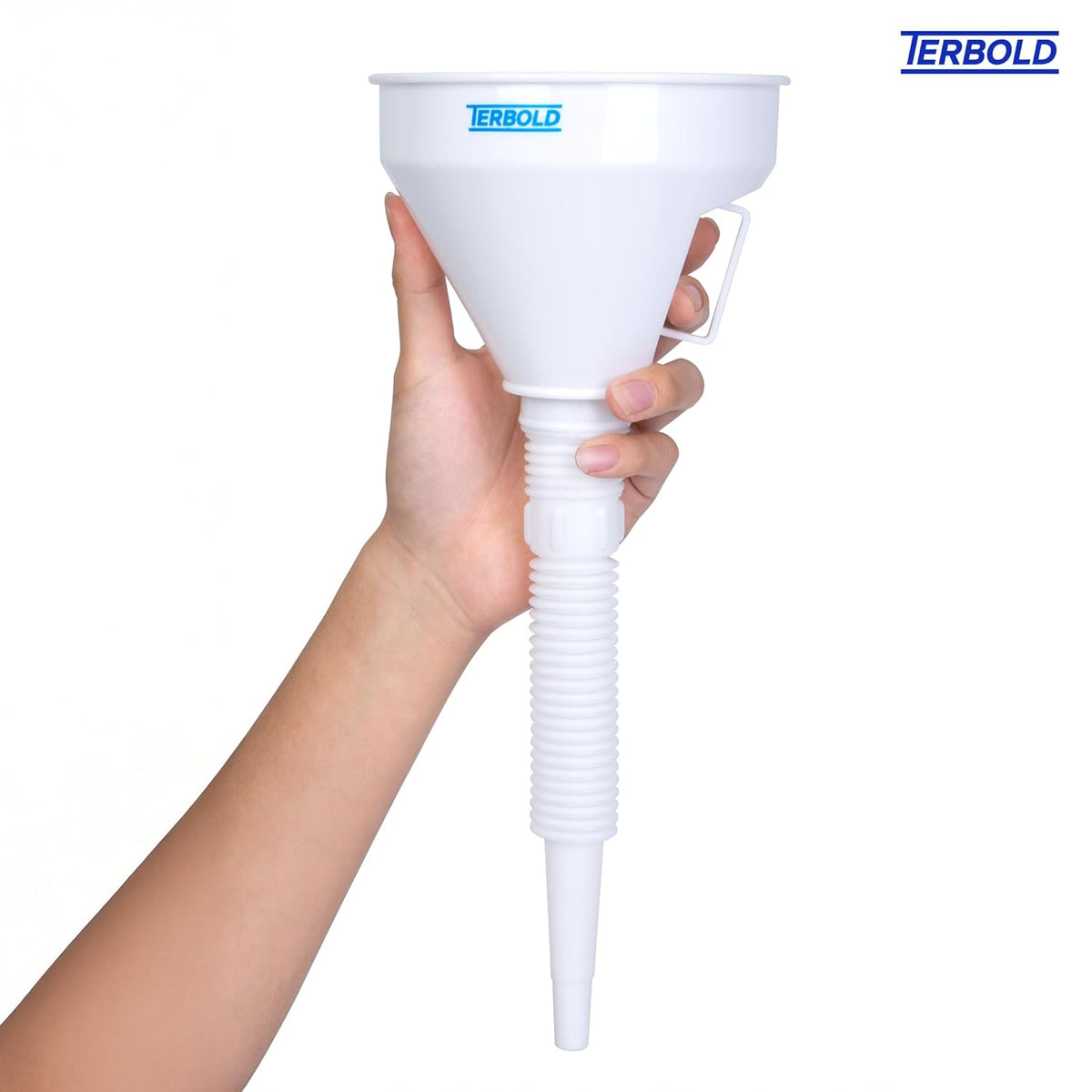 Automotive Flex Funnel with Hose | Wide Mouth Flexible Oil Funnel for Automotive Use - Gas, Transmission Fluid, Car Fuel, Oil Change (Blue)
