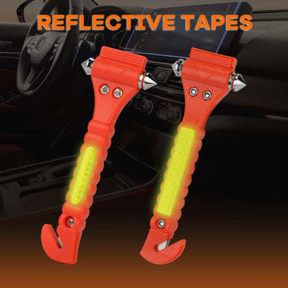 SINSEN Car Safety Hammer Set of 2 Emergency Escape Tool Auto Car Window Glass Hammer Breaker and Seat Belt Cutter Escape 2-in-1 for Family Rescue & Auto Emergency Escape Tools