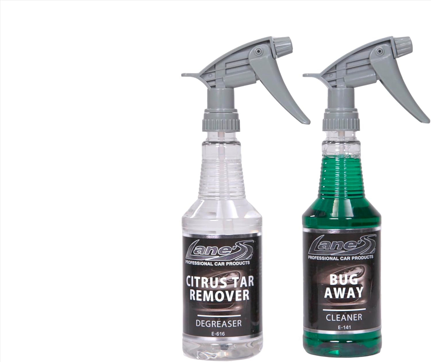 LANE'S Bug and Tar Remover Kit for Cars - Insect Car Cleaner for Windshield, Glass, Plastic, Metal - Citrus Automotive Tar Degreaser - 32oz Concentrated Spray Formula - Safe for Paint & Clear Coats