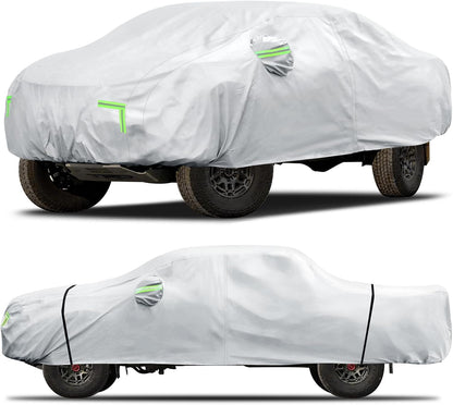 Car Cover Custom Fit for Honda CRV 1997-2025,Toyota RAV4 1996-2025, 6 Layers Truck Cover Waterproof All Weather for Automobiles,Outdoor Full Exterior Cover,Rain, Sun, Wind Protection,Black