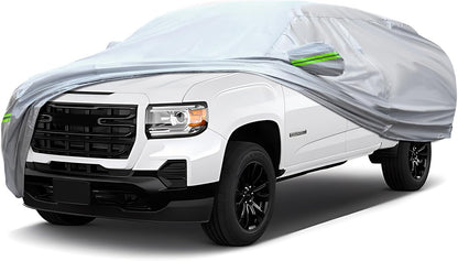Full Car Cover Universal 6 Layers Outdoor Thicked All Weather Cover, Sunshield, Waterproof, Snow Proof, UV Proof, Scratch Proof, Bird Droppings, 6 Reflective Strips, Fits Sedans up 178"-189"