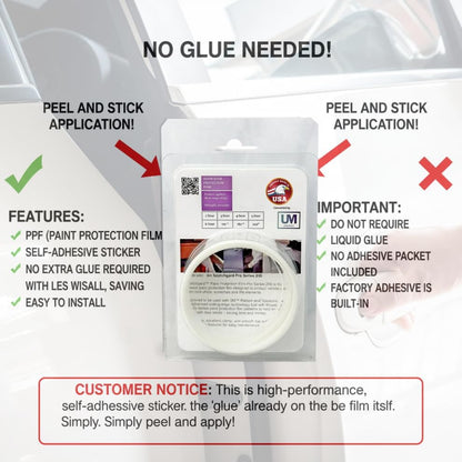 4 Door Edge Upromax Paint Protection Film PPF 8mil Precut Strips, Universal Fit Clear Tape Door Seal, Car Accessories Car Cover, Scotch Guard, Clear Tape, Door Protector, SUV