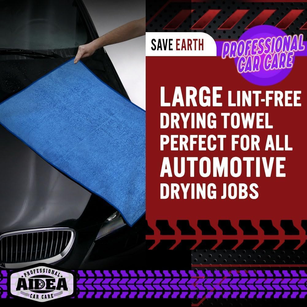 AIDEA Microfiber Cleaning Cloth 24 Pack, Microfiber Towels for Cars, Soft & Absorbent Cleaning Rags, Premium Lint Free Shop Towels for House, Kitchen, Car, 12inx16in