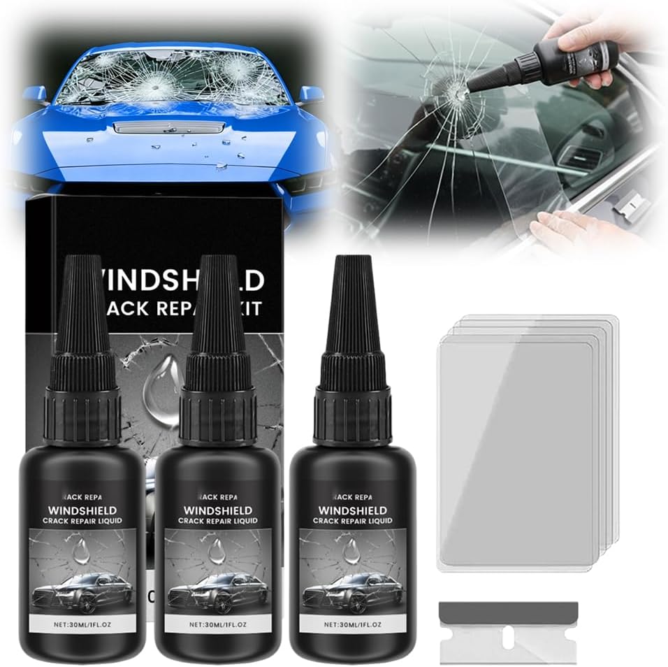 Car Windshield Chip Repair Kit, 2026 New Glass Crack Repair Kit, Glass Repair Liquid, Quick Windshield Repair for Chips and Cracks,All Crack Types Windshield Repair Kit (1Pcs)
