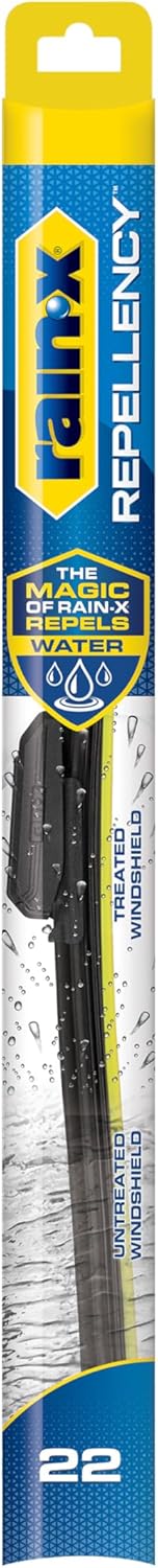 Rain-X 810363 Repellency Water Repellent Wiper Blades, 22" Windshield Wipers (Pack of 2), All Weather Streak-Free for Enhanced Visibility w/Water Repellency Formula [Amazon Exclusive] - Colors B