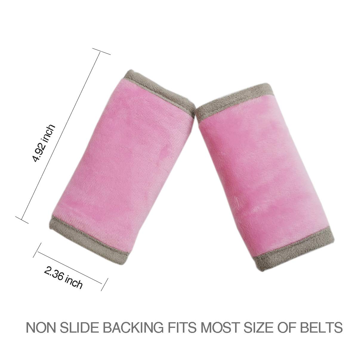 Car Seat Strap Covers for Baby Kids, Seat Belt Covers Strap Pads Cushion for boy Girl, Protect Neck and Shoulder rubbing, Anti-Slip Design, Universal for Stroller/Carrier/Pushchair Grey
