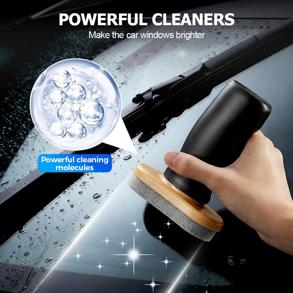 2026 Handheld Glass Oil-Film Remover, New Upgrade Emulsion Cleaner Glass Cleaning Board for Cars, Multifunctional Oil Film Remover for Windshield, Car Glass Brush for Car Maintenance (1, 100g)