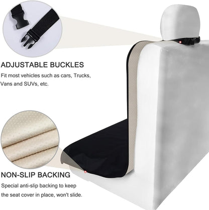 Waterproof Sweating Car Seat Cover for Post Gym Workout, Running, Swimming, Beach and Hiking, Universal Fit Non-Slip Towel Bucket Seat Protector for Cars SUV Trucks, Machine Washable (Grey)