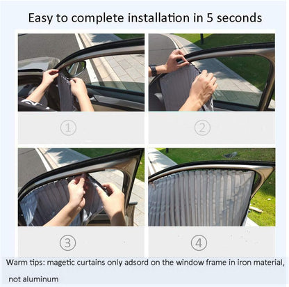 ZATOOTO Suede Car Window Shades 4PCS - Car Window Covers for Ultimate Privacy, UV Protection, and Heat Insulation, Side Window Sun Shade Perfect for Camping, Travel, Baby Safety, and Daily Use