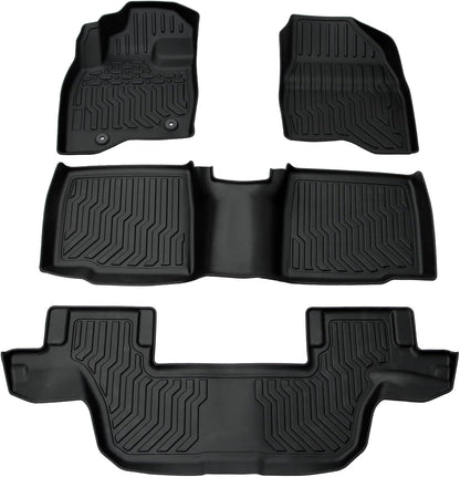 All Weather Floor Mats for 2016-2019 Chevy Cruze (No Fit 2016 Cruze Limited), Chevy Cruze Floor Mats, 1st and 2nd Maximum Coverage, 3D Waterproof TPE Rubber Protector Car Mats Full Set Liners