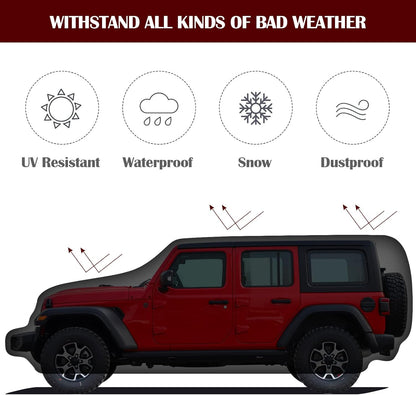 Car Cover Custom Fit for Toyota Corolla 2000-2025, Honda Civic 1991-2025, Waterproof All Weather Full Exterior Cover Rain Sun Protector Car Cover with Door Zipper