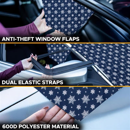 EcoNour Windshield Cover for Ice and Snow - Universal Fit for Car, SUV, Truck, Heavy Duty 600D Oxford Fabric Frost Protector for Ice & Sleet, Includes Anti-Theft Straps, Medium (69"x42")