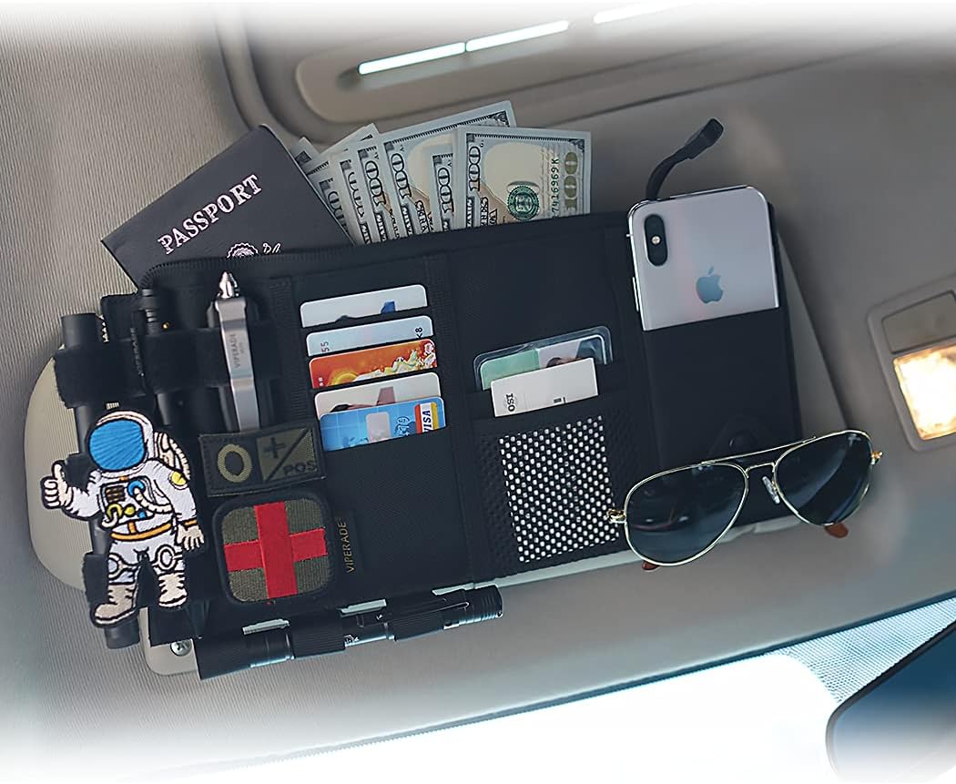 Tactical Car Visor Organizer, MOLLE Storage Pouch by Viperade