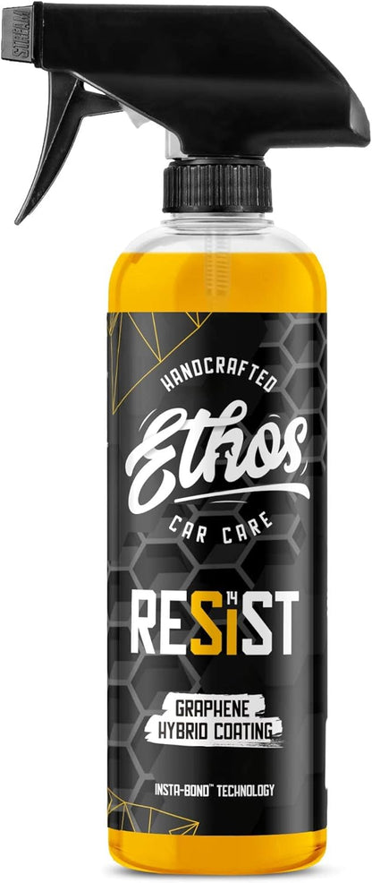 Ethos RESIST Graphene Spray Coating for Cars – Graphene Ceramic Coating Spray, Extreme Hydrophobic Protection, Gloss Enhancement, Ceramic Coating for Cars – 16oz