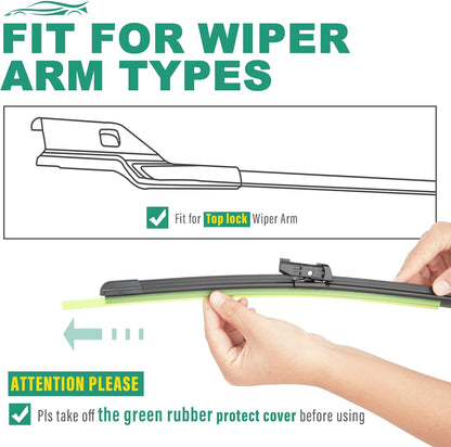26" 16" 11" Windshield Wiper Blades Replacement for Chevrolet Chevy Trax 2024 2025 2026 Premium All Weather Front Rear Wipers Set - OEM Quality (Pack of 3) - Colors A