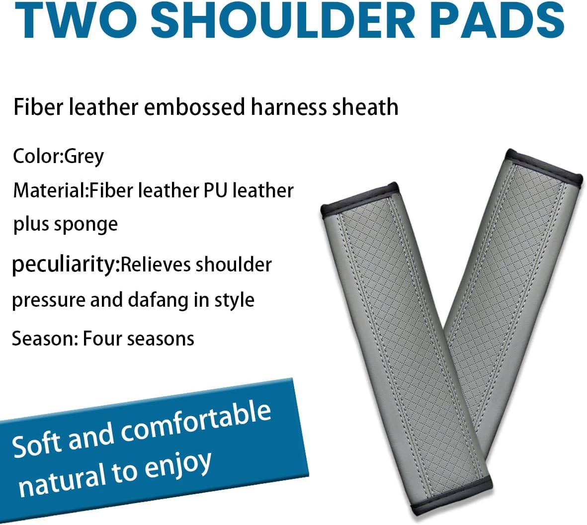 Osilly 2PCS Car Seat Belt Cover, Carbon Fiber Seatbelt Shoulder Protection, Soft Car Seat Belt Strap Cushion Protect Your Neck and Shoulder, Car Accessories Seat Belt Pad for Car Truck (Red)