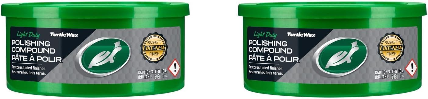 TURTLE WAX Polishing Compound Light to Medium Cleaner 10.5oz 2-pack