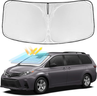 for Toyota Tacoma 2016-2023 2024 2025 2026 Sun Shade Sunshade Windshield Cover - 4 Layers Front Window Shade Custom Fit Tacoma 2Dr 4Dr Pickup Sun Visor 240T Shade Blocks UV Rays Car Accessories - Colors B