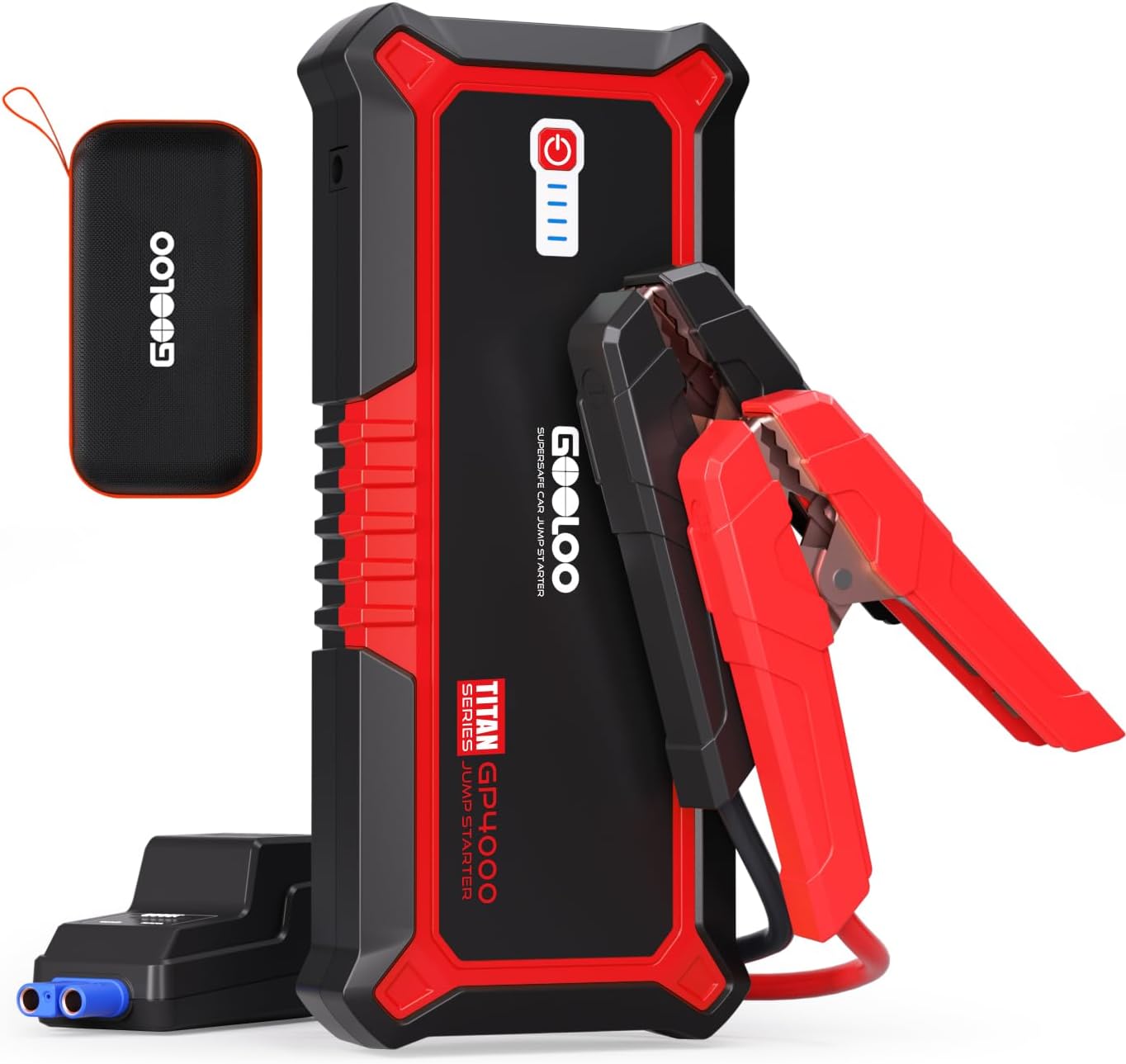 GOOLOO GP4000 Jump Starter 4000A Peak Car Starter (All Gas,up to 10.0L Diesel Engine) SuperSafe 12V Lithium Jump Box,Auto Battery Booster Pack,Portable Power Pack with USB Quick Charge and Type C Port