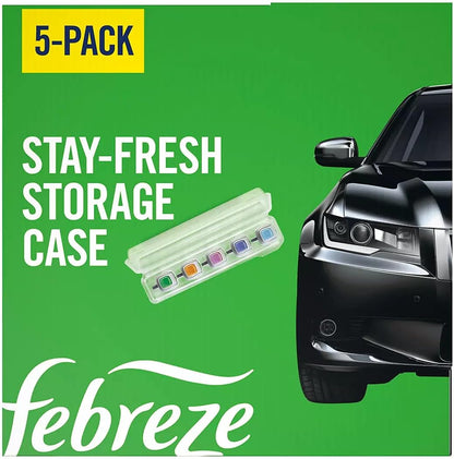 Febreze Car Air Freshener Vent Clip Platinum Ice Scent, .07 oz. Car Vent Clip, Pack of 4