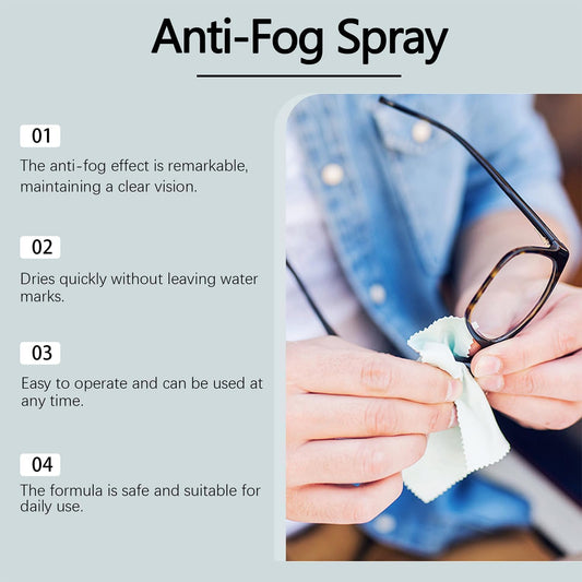 JoanofArc Anti-Fog Spray for Glasses, Lens Cleaner Spray, Prevents Fog on Goggles, Masks, Swim & Ski Goggles, Mirrors & Windshields, Improve Visibility, 20ml Travel Size(0.68 fl oz Each)