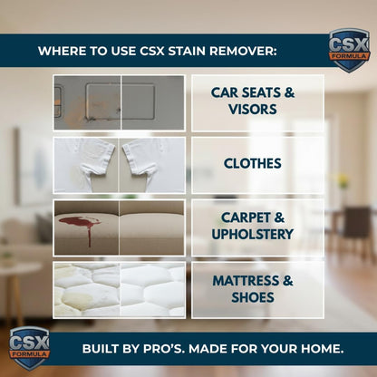 CSX® Carpet Stain Remover 24oz – No Rinse Needed – Most Powerful Carpet & Upholstery Cleaner, Professional Strength, Deep Clean Formula – Removes grease, wine, coffee, ink, food, and more