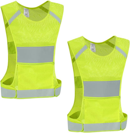 Reflective Vest Safety Running Gear with Pocket,High Visibility for Running,Biking,Walking,Women & Men