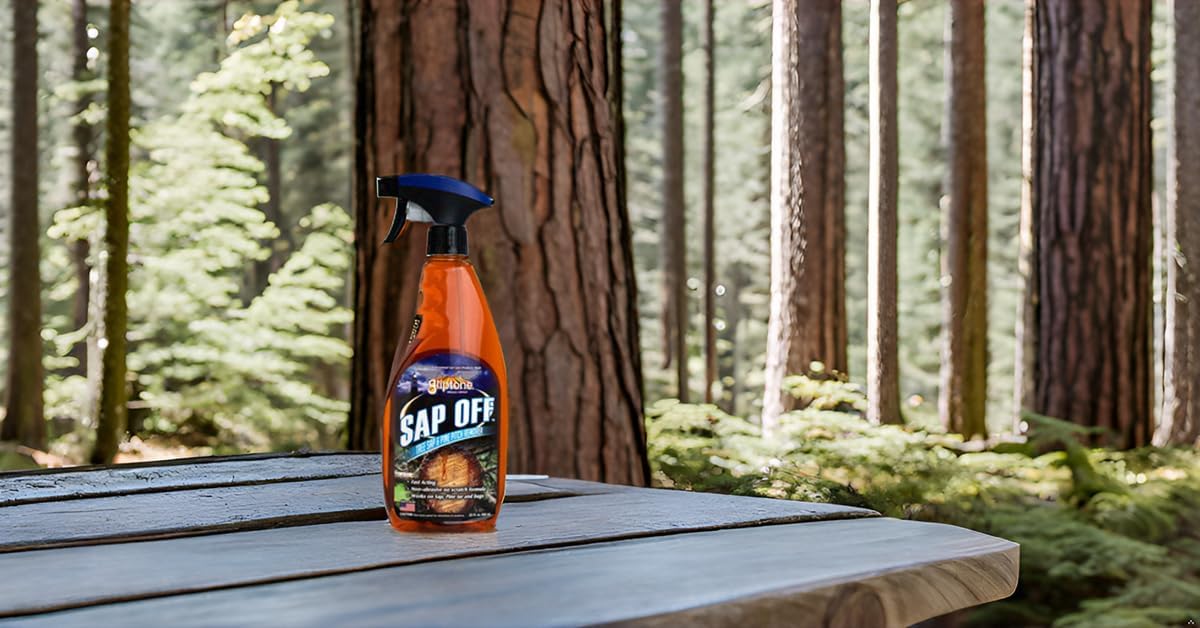 Gliptone Sap Off, Fast-Acting Sap, Pine Tar & Bug Remover Spray, 22 Fl Oz, Non-Abrasive Formula Safe for Paint, Glass & Plastic, Removes Dried-On Sap, Tar, and Bug Residue Quickly
