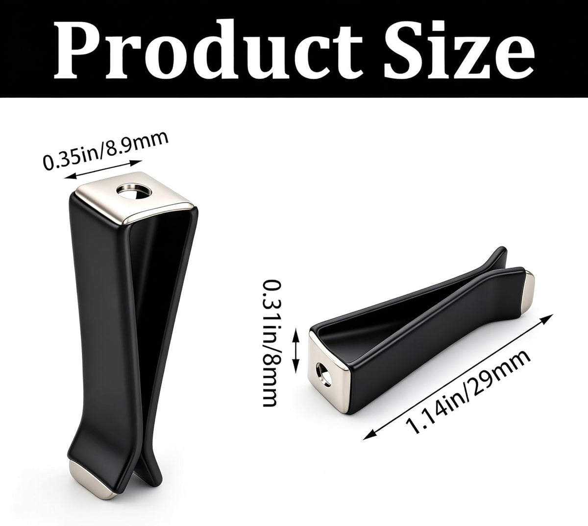 Dianrui 40PCS Black Square Head Car Vent Clips, 9mm Auto Air Conditioner Outlet, Air Freshener for Car Office Home
