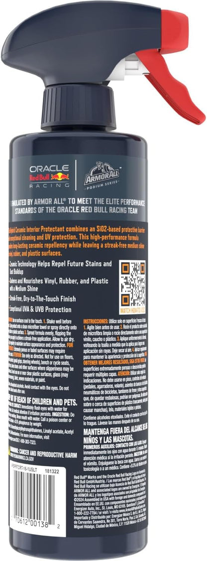 Armor All Podium Series Interior Detailer Spray, 16 fl oz, Car Detailing Spray Developed in Collaboration With Oracle Red Bull Racing