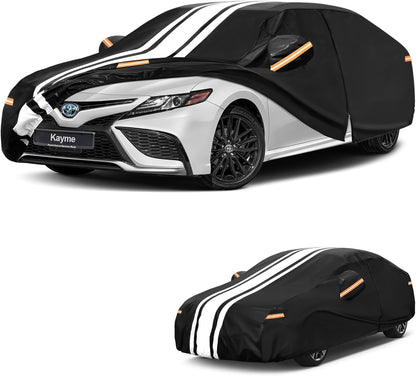Kayme Heavy Duty Car Cover Custom Fit for BMW 3 Series 320i 325i 328i 330i 335i (1982-2026), Outdoor Full Exterior Cover with Tape and Towel, Rain Snow Sun UV Protection. - Colors B