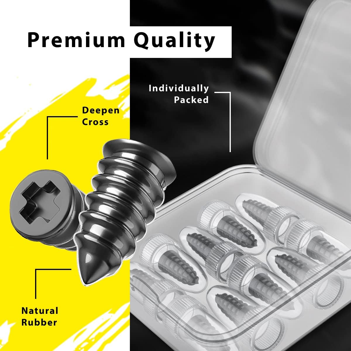 GradCap 20 pcs Tyre Repair Screw, Fast Self-Service Car Puncture Repair Kit, Tire Rubber Nails Tool, Emergency Car Accessories for Bike Motorbike Bicycle Flat Tire Plug with Storage Tool Box (10S/10L)