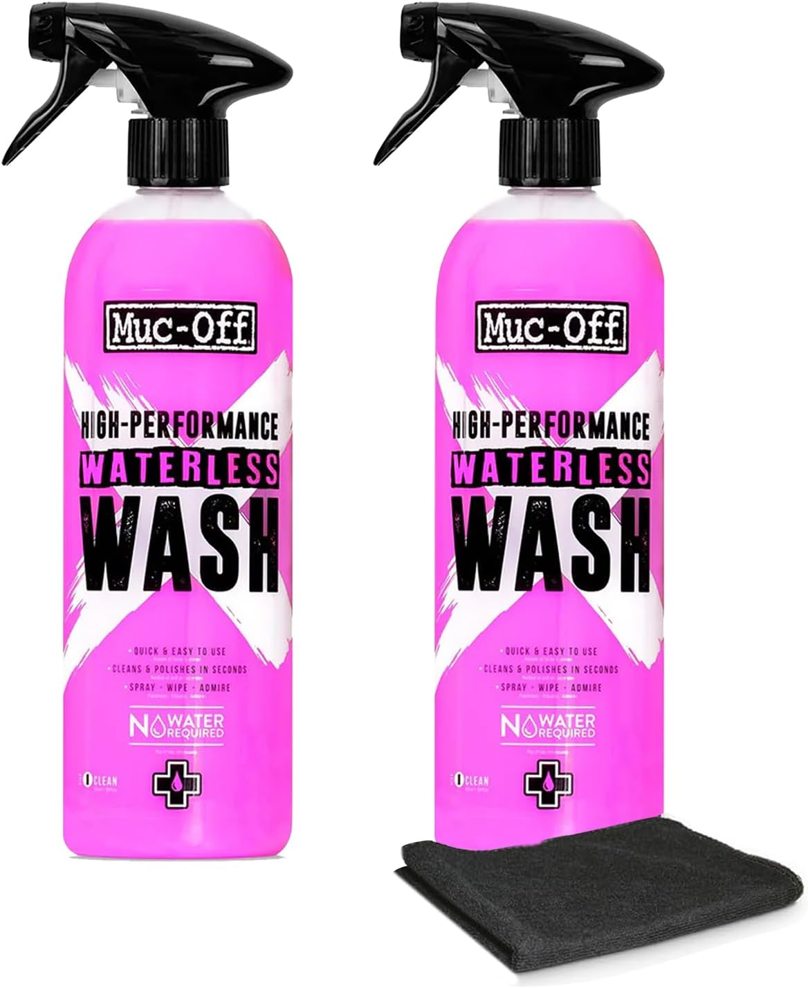 Muc-Off High Performance Waterless Bike Wash 750ml (Pack of 1) | Spray & Wipe Bike Cleaner | No Water Needed | Safe on Carbon Fibre | Cleans & Polishes with a Streak-Free Finish
