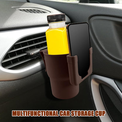 Car Cup Holder Expander, Cup Holder for Car, 2-in-1 Mobile Phone Drink Adapter, Auto Interior Accessories Multifunction Auto Seat Back and Armrest Box Storage Device for Most Vehicles (Black)