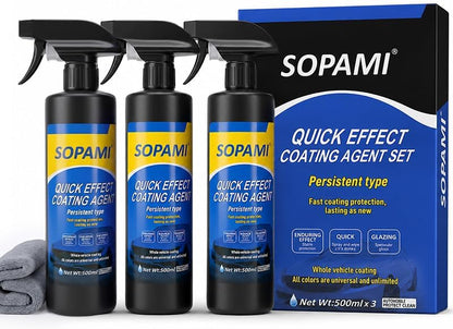 Sopami Ceramic Paint Sealant, Ceramic Coating Maximum Gloss & Shine ceramic wax, car coating spray Extremely Hydrophobic Ceramic Spray Coating for Cars, RVs, Motorcycles, Boats, and ATVs