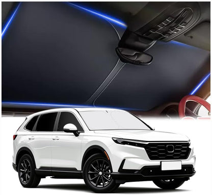 300T Thickened Automotive Glass Sunshade and Comes with Storage Bag,Keep Car Interior Cool,Universal Windshield Sun Shade Fit for Cars,Trucks,SUVs (L: 57.08 * 31.5 inch)