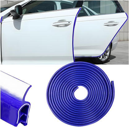 Osilly Car Door Edge Guards, 16Ft Rubber Seal Car Door Edge Trim, U Shape Door Edge Protector Guard, Aluminum Weather Proofing Automotive Door Edge Molding Protection for Most Car (Black)