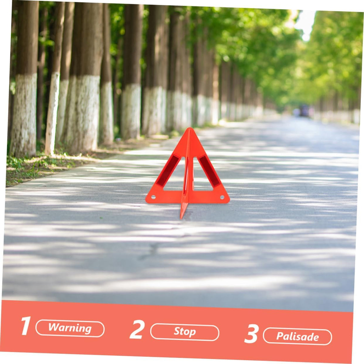 ULTECHNOVO 6-Pack Foldable Emergency Safety Triangles, DOT Compliant Reflective Roadside Warning Triangles for Vehicle Breakdown and Accident, High-Visibility Hazard Signs for Truck and Car Road Safet