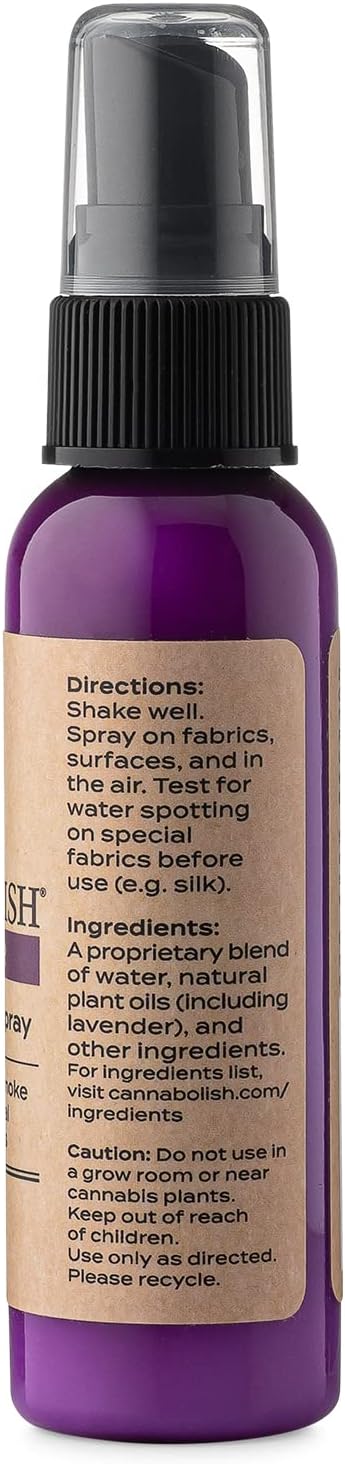 Cannabolish Wintergreen Smoke Odor Removing Spray and Air Freshener, 2 fl. oz. Travel Size