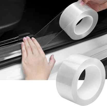 DGSL Car Door Edge Guards Door Sill Protector, 2.7In x 33Ft 5D Carbon Fiber Car Wrap Film, Vinyl Automotive Wrap Film Anti-Collision Fits for Most Vehicles (Black)