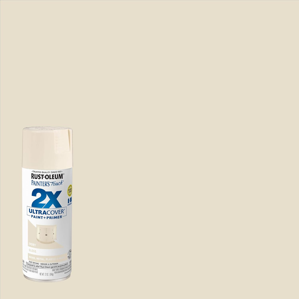 Rust-Oleum 334029 Painter's Touch 2X Ultra Cover Spray Paint, 12 oz, Gloss Clear - Colors B