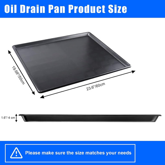 3 Pack Extra Large Oil Drip Pan, 35.4 x 24 x 1.6 in Oil Change Drain Pan, Plastic Oil Drip Tray for Under Car, Oil Catch Pan Tray for Garage, Fridges, Washing Machines, Cat Litter Box Bottom
